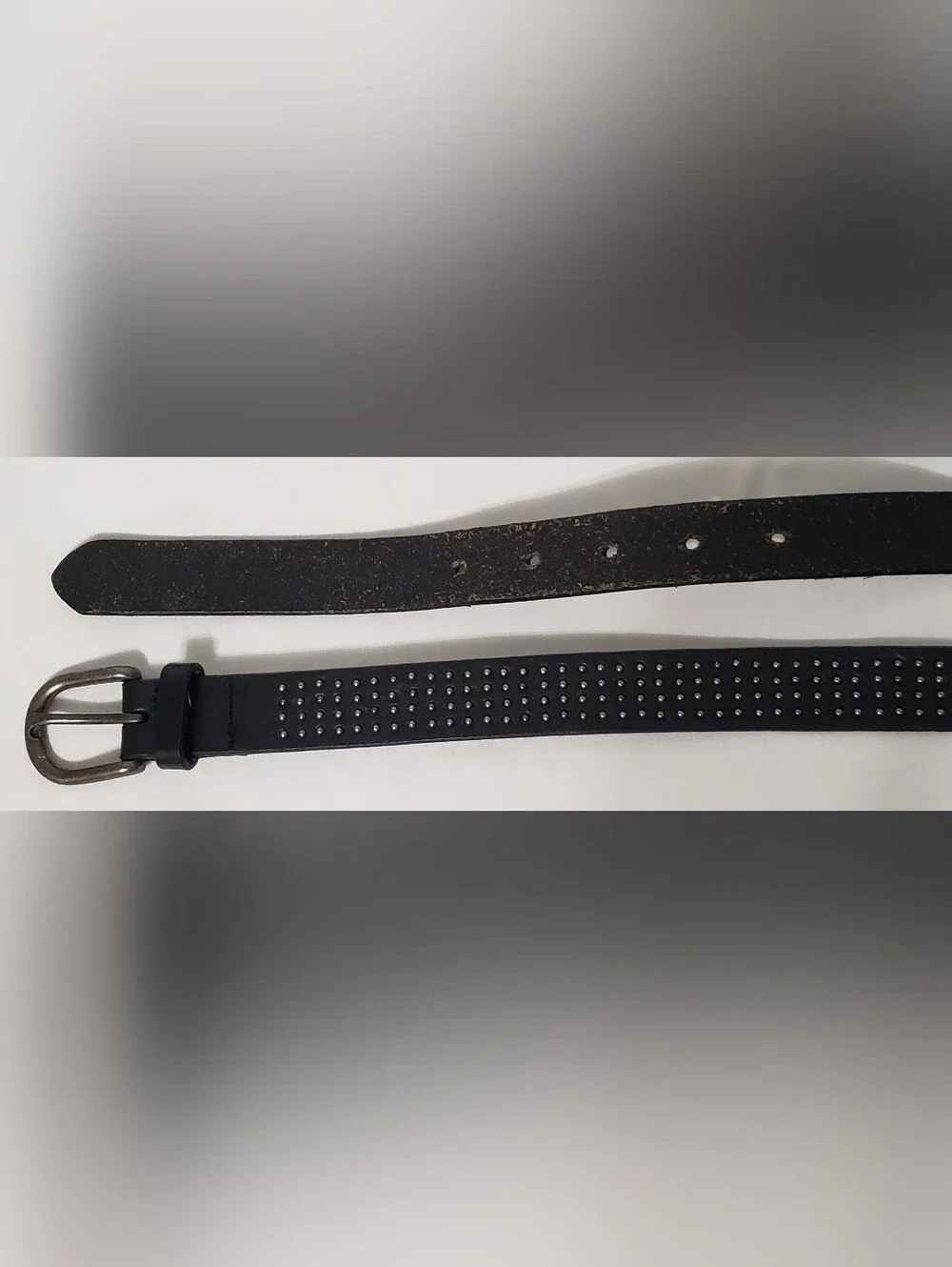 Gap Black Leather Studded Belt Size XS